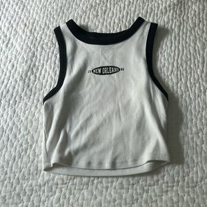 White/black tank top - Garage - size small